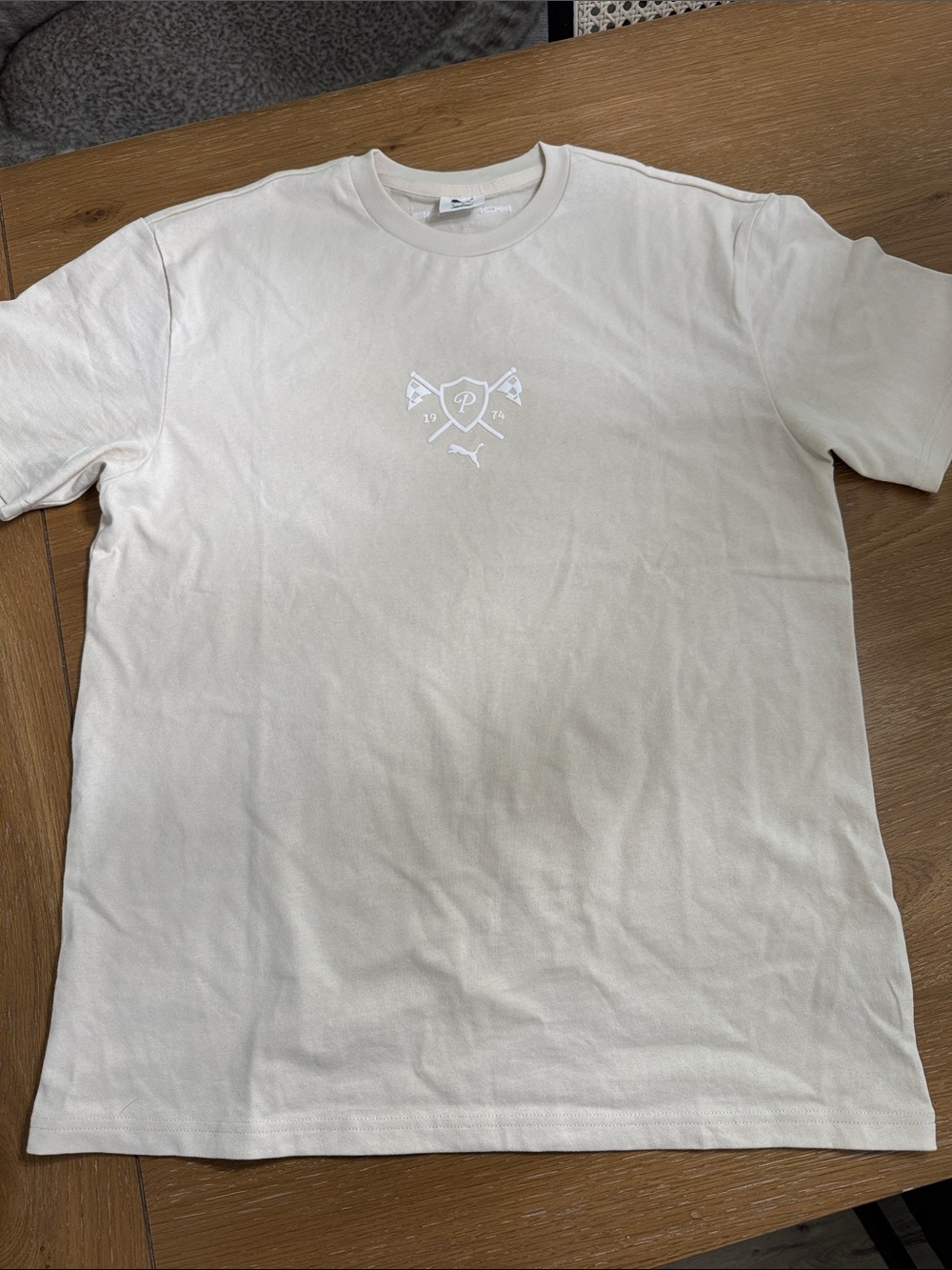 Puma Porsche Cream Short-Sleeve Logo Tee